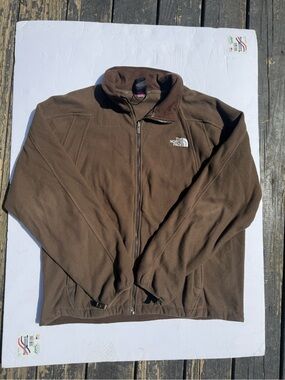 The North Face Brown Full-Zip Fleece Jacket - Men's